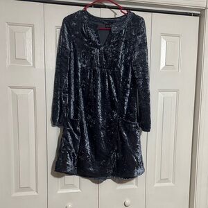 Robert Louis Black Velvet Midi Dress